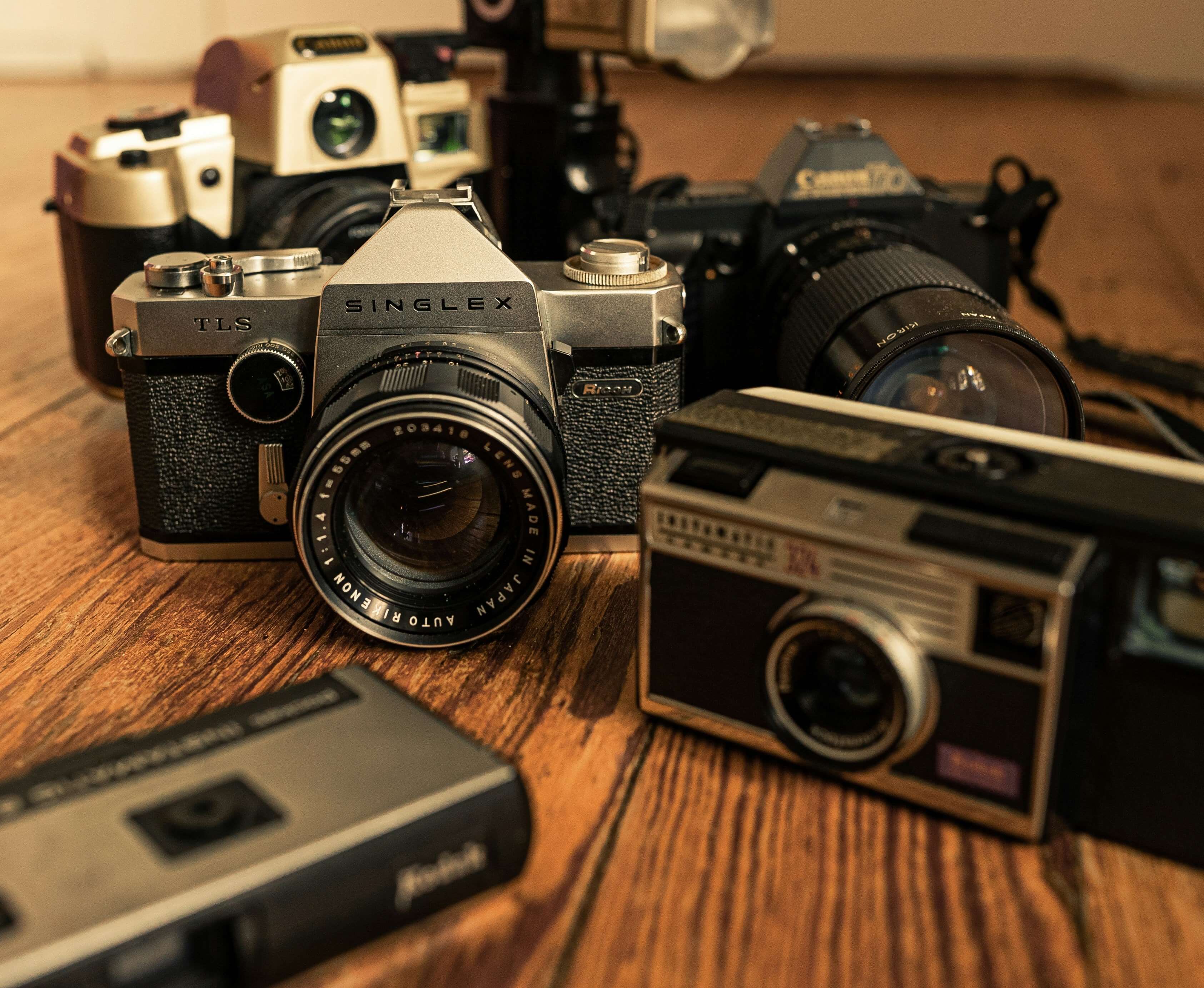 Multiple old cameras 
